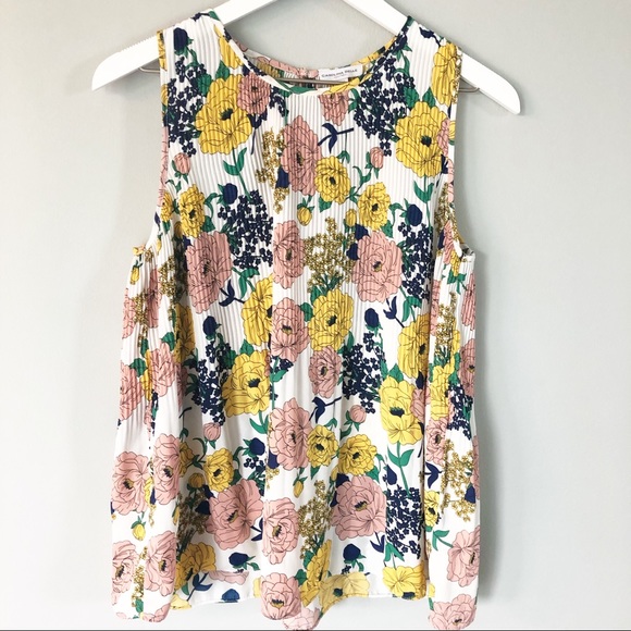 Carolina Belle Tops - Carolina Belle Floral Print Accordion Print Tank